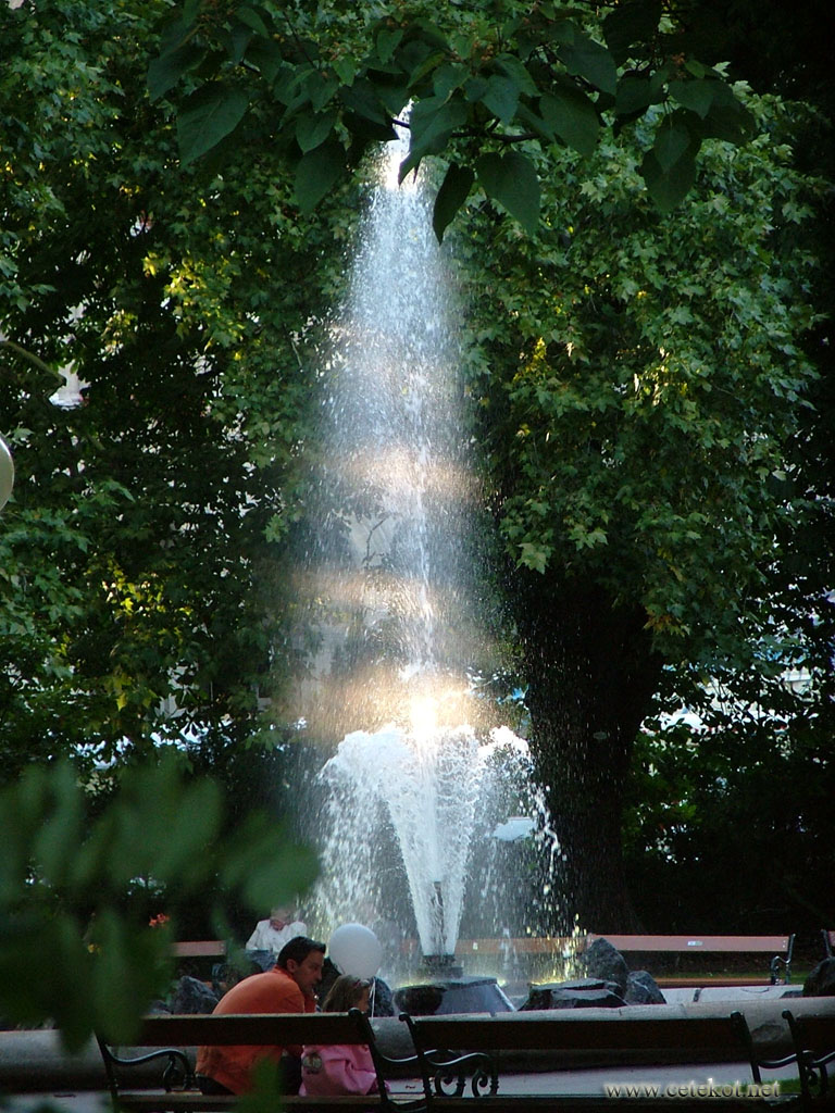 Улицы Вены, фонтан в Фольксгартен.