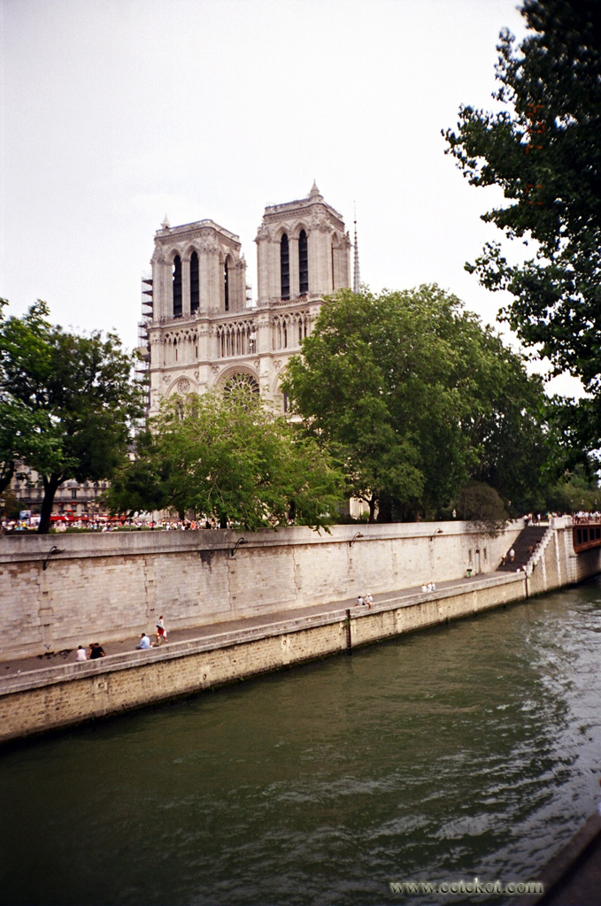 Париж: собор Парижской Богоматери. Вид с моста.