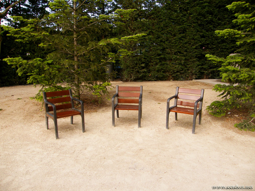 Мадрид: странные стулья в парке.