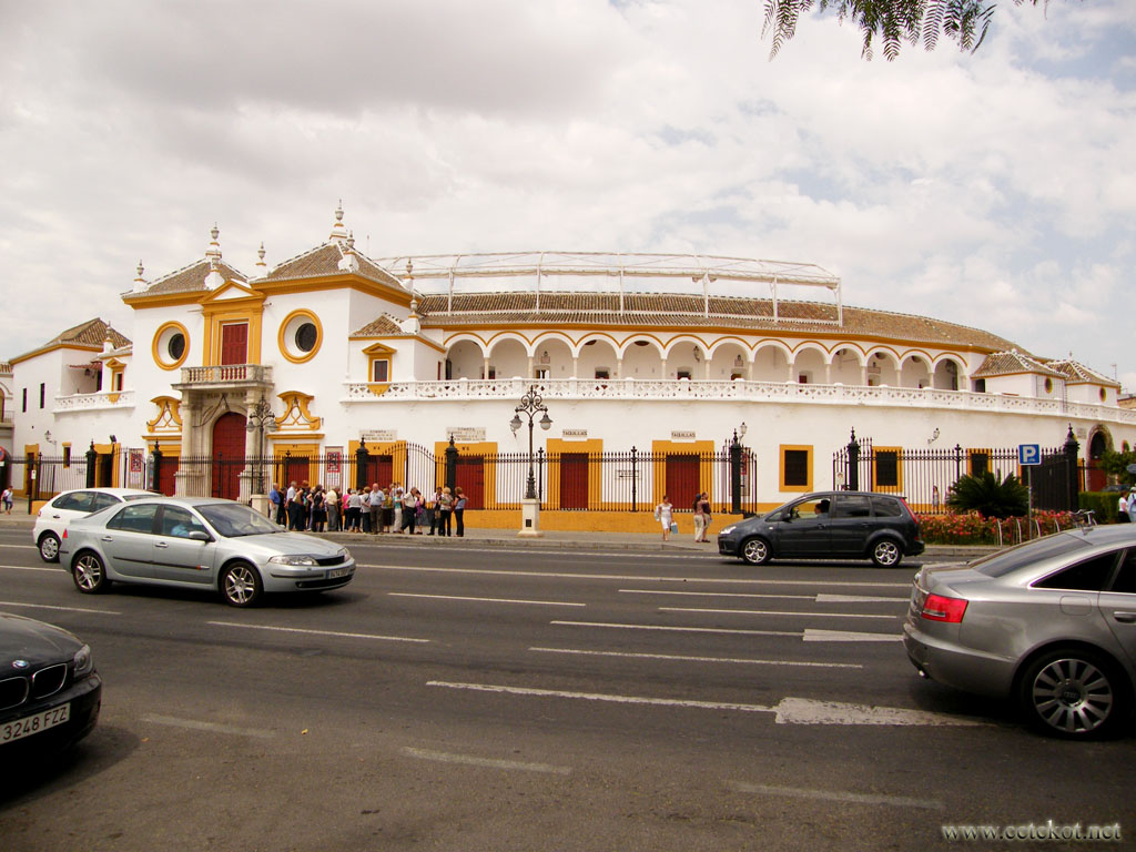 Севилья: арена для боя быков ( Plaza de Toros de la Real Maestranza de Caballería ).