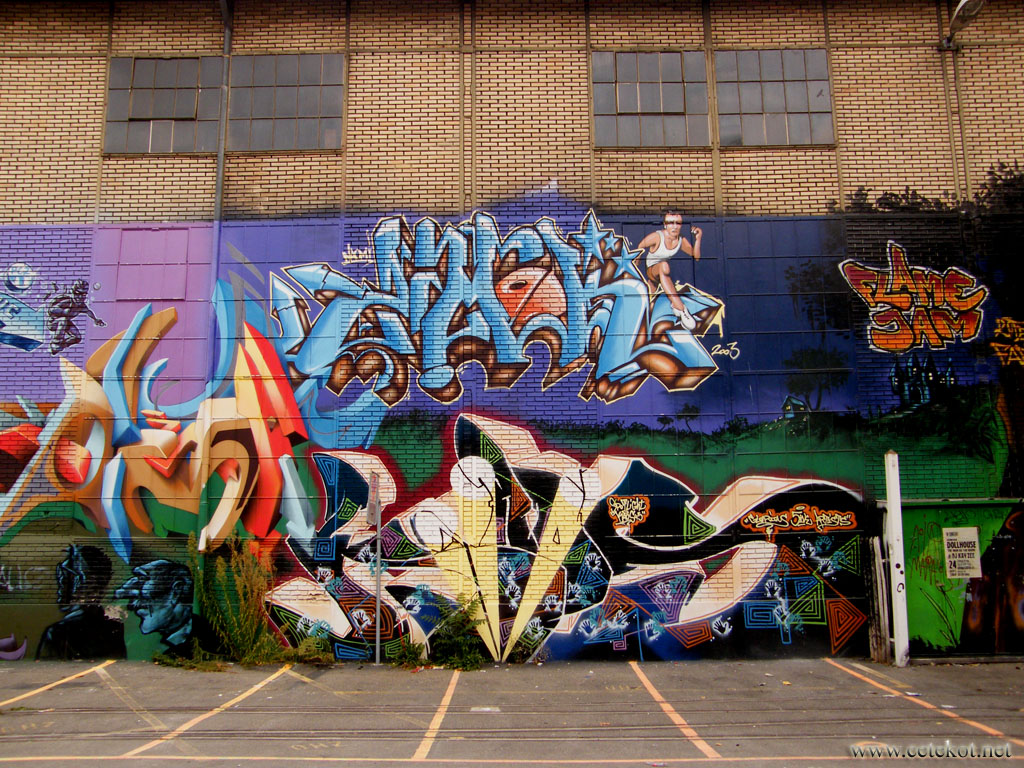 Цюрих: граффити на стоянке.